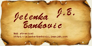 Jelenka Banković vizit kartica